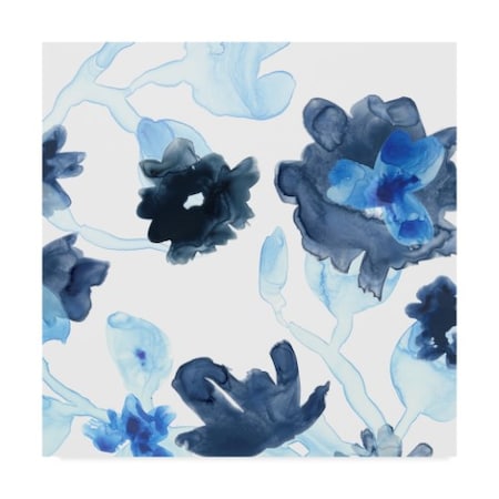 June Erica Vess 'Blue Gossamer Garden Iii' Canvas Art,18x18